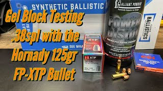 38spl Gel Block Testing the Hornady 125gr FPXTP Bullet with 5 Different Barrel Lengths [upl. by Huttan890]