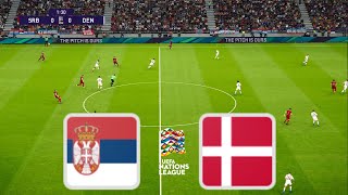 SerbienDanmark  UEFA Nations League 20242025  Gruppe D [upl. by Lytle]