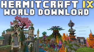 Hermitcraft IX World Download  Public Server  Decked Out [upl. by Anaejer779]