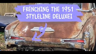 Frenching the 1951 styline deluxe taillights [upl. by Rhody]