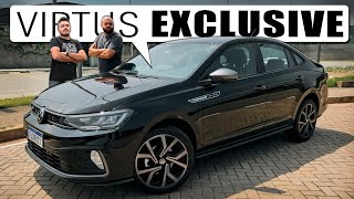 Volkswagen VIRTUS EXCLUSIVE a versão com 250TSI que quer bater de frente com o Toyota Corolla [upl. by Spindell]