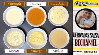 Salsa Bechamel y Derivadas  Salsas Madre  Curso de Cocina Profesional  Nivel213 [upl. by Ennaylime]