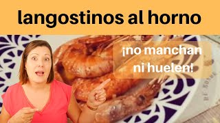 🦐 Como hacer LANGOSTINOS al horno  como a la plancha 👌  SIN manchar  MARISCO  🍊 mujeresexpress [upl. by Johny]