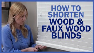 How To Shorten Wood and Faux Wood Blinds  Blindscom [upl. by Kevon605]