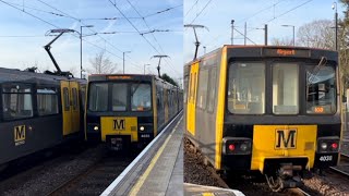 Tyne and Wear Metro Trains at Callerton Parkway [upl. by Ilsel390]