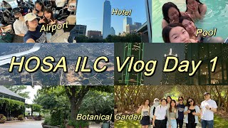 HOSA ILC Vlog 2023 Dallas Texas Day 1 Airport Garden  More [upl. by Nagorb374]