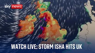 Watch Storm Isha Met Office issues amber warnings for Britain and Northern Ireland [upl. by Kciv]