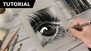 How to Draw REALISTIC Eye  Step by Step [upl. by Kelsy]