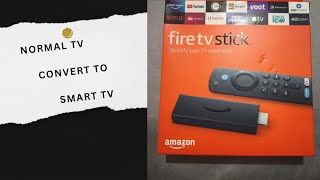 Amazon fire tv stick connect with tv  Normal tv convert to smart TV amazonfiretvstick tvremote [upl. by Asnerek484]