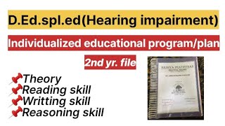 📌IEPIndividualized educational programplan file 2nd yrspecialeducation microteaching teaching [upl. by Esmeralda]