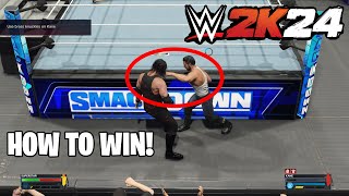 WWE 2K24 How To Beat Kane In MyRise Use Brass Knuckles [upl. by Hallimaj862]