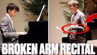 FAMILY PIANO RECITAL TO REMEMBER  PLAYING PIANO WITH A BROKEN ARM [upl. by Nnyleve]