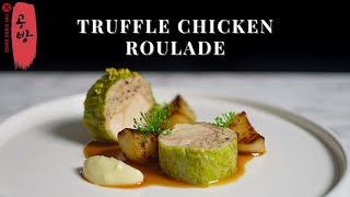 Truffle Chicken Roulade  Chicken Ballotine Truffle Mousse Preserved Lemon Gastrique [upl. by Claman142]