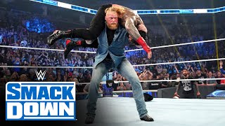 Brock Lesnar shocks Roman Reigns with Beastly return SmackDown June 17 2022 [upl. by Kamaria]