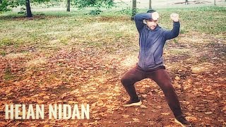 Heian Nidan  Shotokan Karate Kata  slow motion step by step easy to learn  Uss [upl. by Odom]