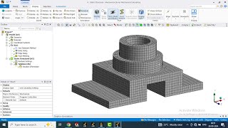 Hex Mesh in ANSYS Workbench  Ansys Hex Dominant Method [upl. by Litnahc142]