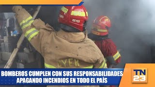 Bomberos cumplen con sus responsabilidades apagando incendios en todo el país [upl. by Reffinej351]