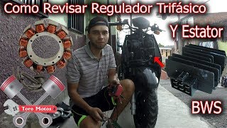 Como Revisar Regulador Rectificador Trifasico  moto [upl. by Eniagrom]