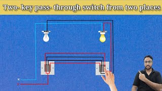 Twoway switch two bulb connection [upl. by Anirhtak]