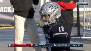 Carson Strong 12 Nevada QB VS San Diego State 2020 All Plays [upl. by Zeuqirdor]