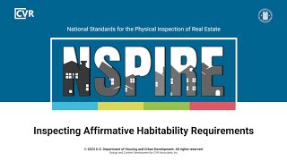 NSPIRE Standards How to Inspect Affirmative Habitability Requirements [upl. by Nilekcaj]