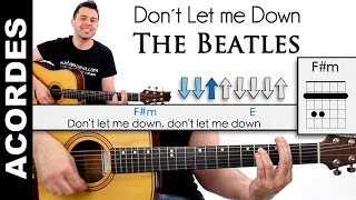 Don´t Let Me Down Acordes guitarra THE BEATLES tutorial [upl. by Duky506]