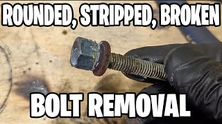 How to Remove a Rounded Stripped or Broken Bolt [upl. by Ialokin]