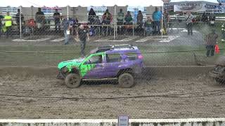 2024 Fonda Fair Saturday 6pm Demolition Derby Heat 3 Vans [upl. by Nhepets360]