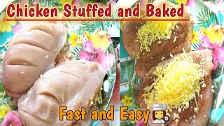 Chicken Stuffed and Baked with Cheese by Continental Food Recipes  Easy Chicken Breast Recipe [upl. by Ellah300]