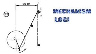 Mechanism Loci 22  engineering drawing  technical drawing  mechanism drawing  loci [upl. by Kimmy873]