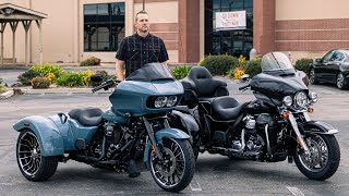 2024 HarleyDavidson Trike First Look  Road Glide 3 TriGlide Ultra amp Free Wheeler [upl. by Eibrad]