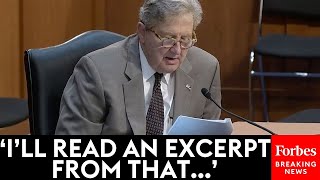 SHOCKING MOMENT John Kennedy Reads Graphic Quotes From Childrens Books At Senate Hearing [upl. by Shelby857]