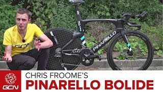 Chris Froomes Pinarello Bolide Time Trial Bike [upl. by Yelha637]