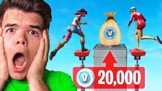 FINISH The DEATHRUN To WIN 20000 VBUCKS Fortnite Challenge [upl. by Afesoj]