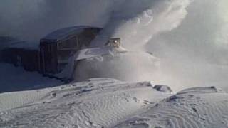 BNSF Snow Blower after SnowStorm [upl. by Anelrad71]