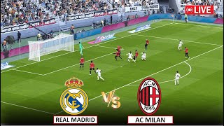 🔴LIVE  REAL MADRID vs AC MILAN I CLUB FRIENDLY FOOTBALL MATCH STREAMING I eFOOTBALL PES 21 GAMEPLAY [upl. by Buchbinder]