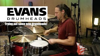 Evans Drumheads  Trying out new drumhead combinations [upl. by Narol311]