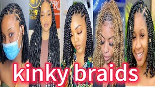 kinky natural twist hairstyleskinky braids hairstyles for black hair braidsyoutubeshorts [upl. by Barram397]