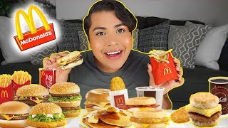 MUKBANG MASSIVE MCDONALDS eating show BREAKFAST SAUSAGE MCMUFFIN  FRIES  HASH BROWN [upl. by Africah]