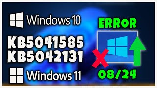 Errore WIndows Update aggiornamento KB5041585  KB5042131 Windows 10 e 11  COME RISOLVERE tutorial [upl. by Nodnart945]