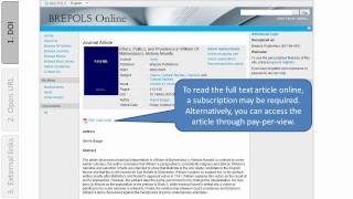 Access to full text Brepolis Bibliographies [upl. by Nnaacissej]