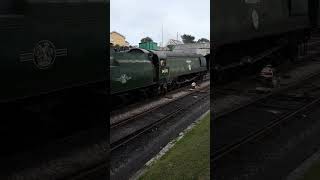 34070 Manston Steam Locomotive at Swanage 😊🚂 STRAMTRAIN LOCOMOTIVE TRAINS [upl. by Midan204]