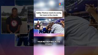 Gabby Thomas reacts to seeing her mom in the stands [upl. by Amo]