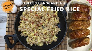 Luncheon Meat Fried Rice and Skinless Longganisa EASY BREAKFAST RECIPE [upl. by Sternberg]