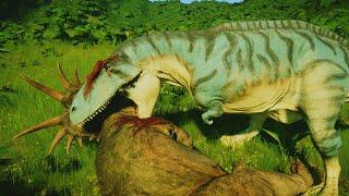 Tyrannotitan VS Styracosaurus  Jurassic World Evolution 2 [upl. by Anaeerb996]