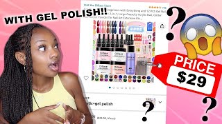 Beginner Friendly acrylic nail kit for 29   Is It worth it  Amazon nail kit review [upl. by Dichy480]