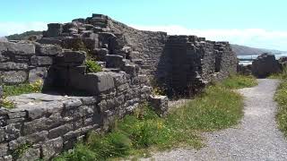 The extensive ruins of medieval 1277 Castell Aberystwyth Castle Ceredigion CymruWales [upl. by Burdelle]