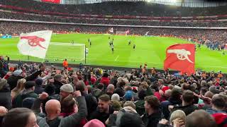 Reiss Nelson 907 Winner Vs Bournemouth North Bank View [upl. by Keryt623]