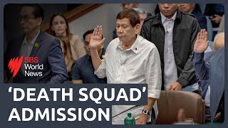 Philippines exPresident Duterte admits to drug war death squad [upl. by Letreece]