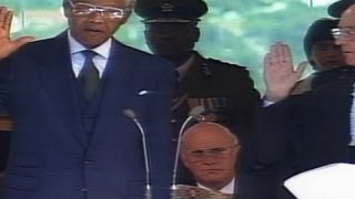 1994 Nelson Mandela sworn in as President of South Africa [upl. by Royall]